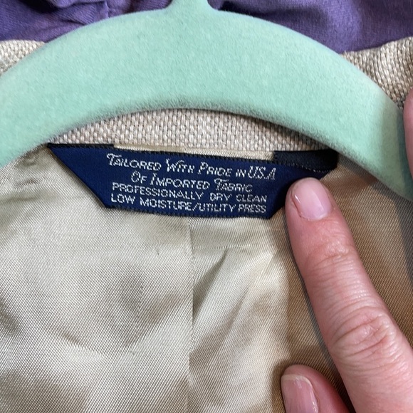 Silk tailored 2 button blazer USA - Picture 6 of 7